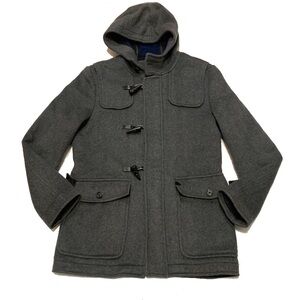 Men's Gray Hooded wool Coat